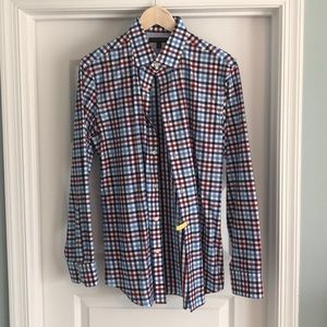 Banana Republic dress shirt white/blue/red